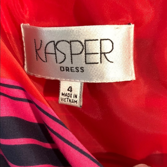 Kasper Red and Blue Fit and Flare Midi Dress - Picture 4 of 11